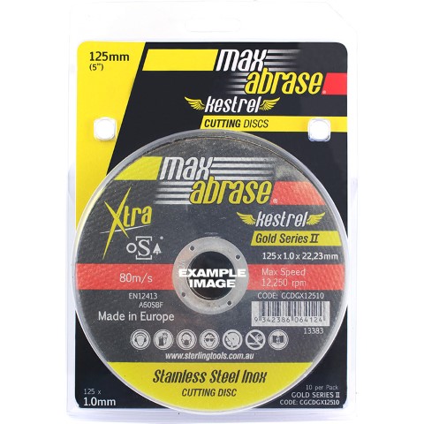 MAXABRASE CD ( X10) 100 X 1.0MM CUTTING DISC - STAINLESS GOLD SERIES II